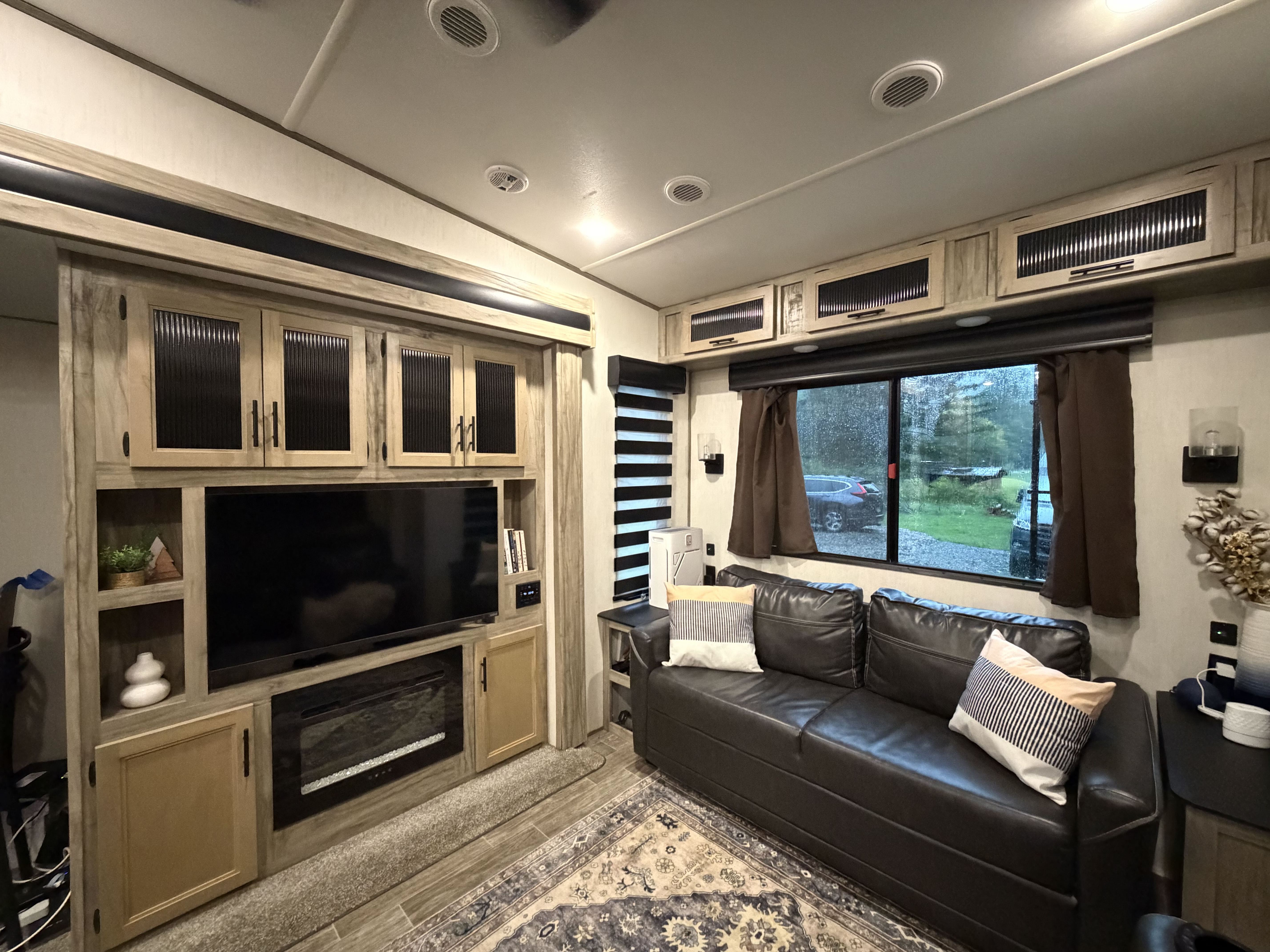 Living room with cozy furnishings